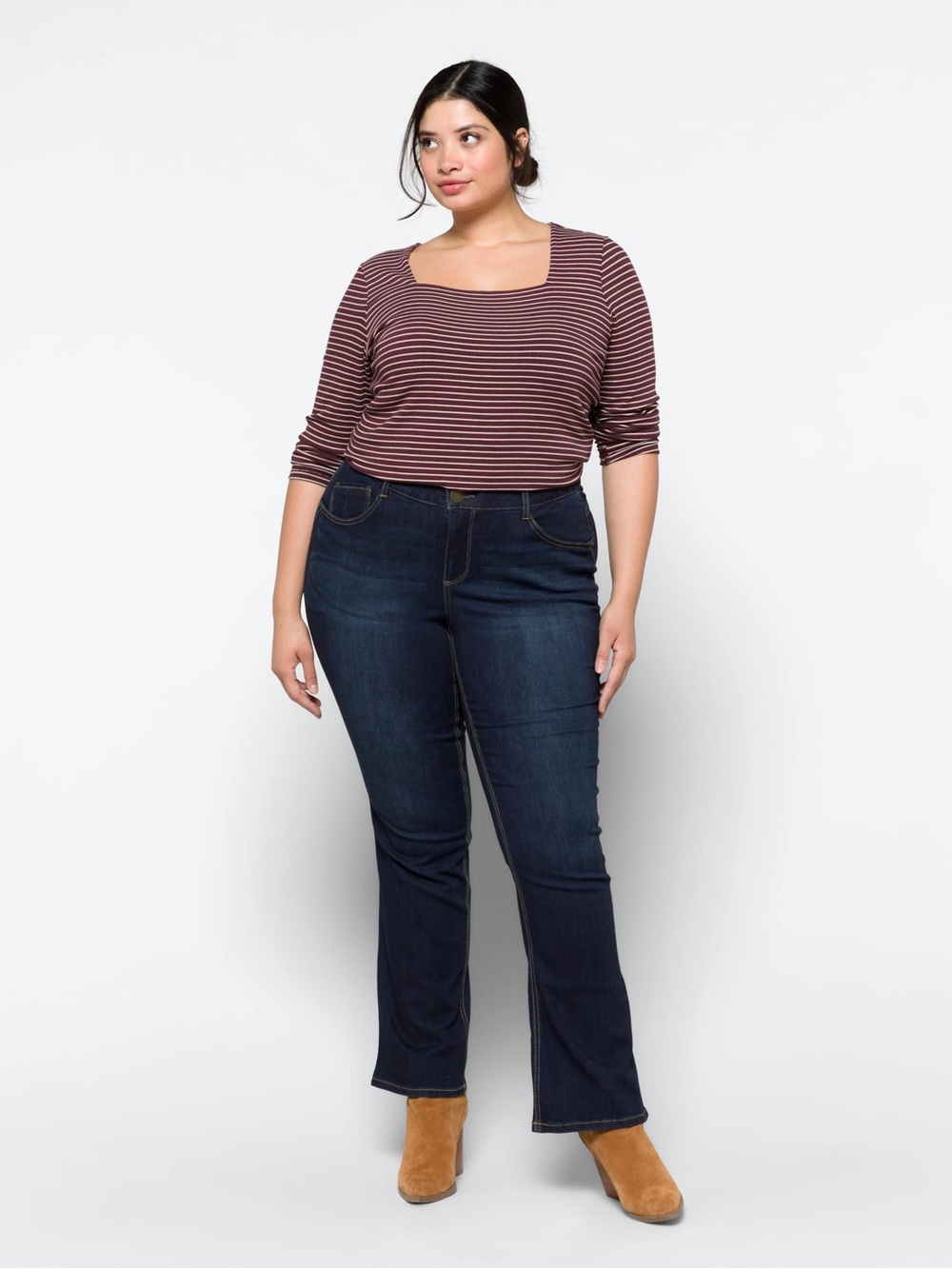 Democracy Kathryn Ab Solution Itty Bitty Bootcut Dark Jean - Picture 2 of 8